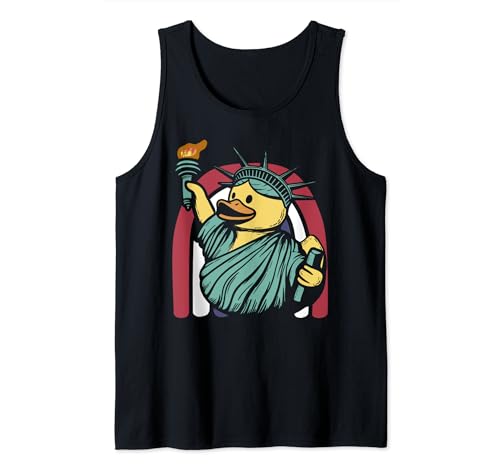 Statue of Liberty Rubber Duck New York Duckling Tank Top