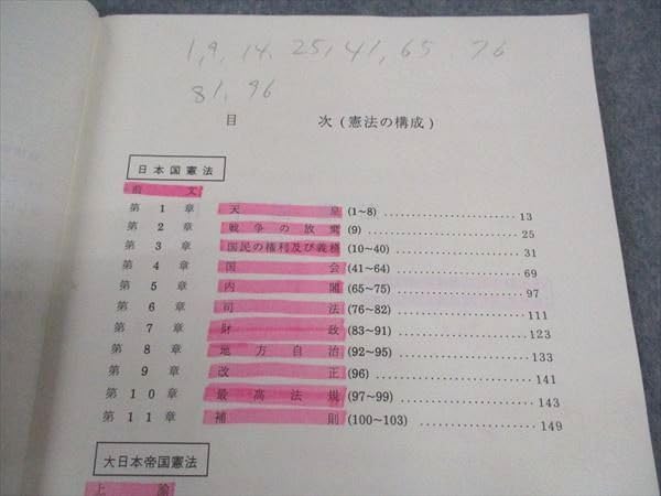 TJ12-026 代々木ゼミナール 代ゼミ 憲法講義 テキスト 2011 夏期