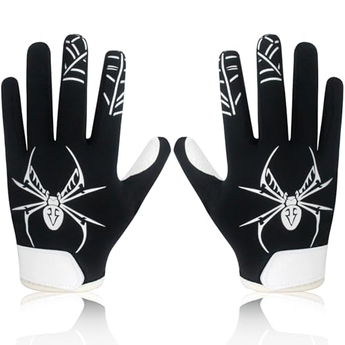 LynsaTac Youth Football Gloves for Ages 5-12 - Enhanced Ball Control, Durable & Affordable Sport Gear,Spider