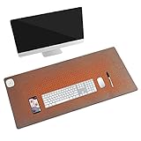 加熱マウスパッド ホットマットデスクマット大型 加熱 冷え対策 防水 電熱 速热 電気マット 3段階の温度調節 4h自動電源オフ オフィス/在宅勤務/宿題をする PVCレザー 35*80cm 超大発熱面積