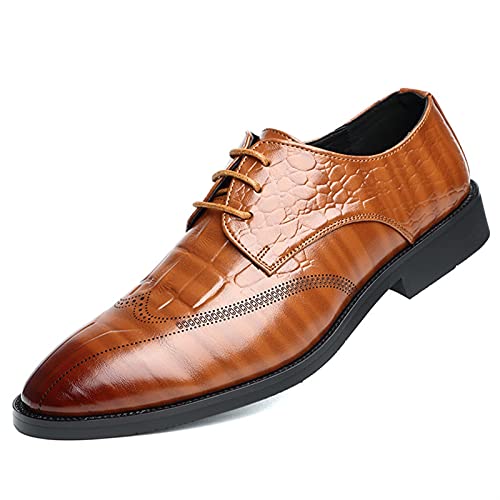 Chaussures Oxford homme noires en cuir PU à lacets chic