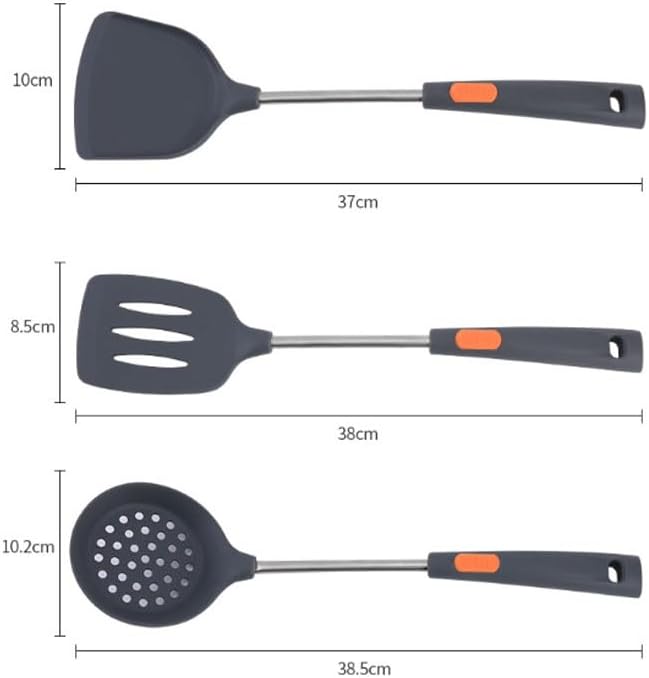 Multi Functional Silicone Kitchenware Set Kitchen Frying Spatula Soup Spoon Baking Tools