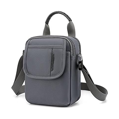 Small Crossbody bag, Mini Travel shoulder bag, Casual Messenger Bag for Men Cell Phone Wallet., Grey, One size Cover