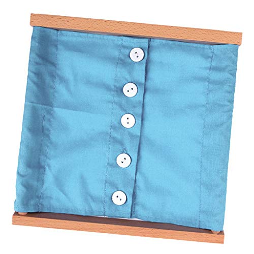 Barn lärande spänne tryckknapp klädställ blå små knappar