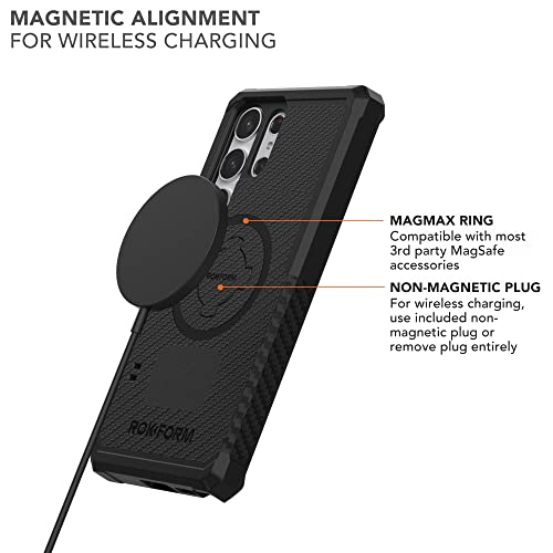 Image of Rokform - Galaxy S23 Ultra Case, Rugged Series, Samsung Protective Cover with RokLock Twist Lock, Drop Tested Military Grade Armor (Black)