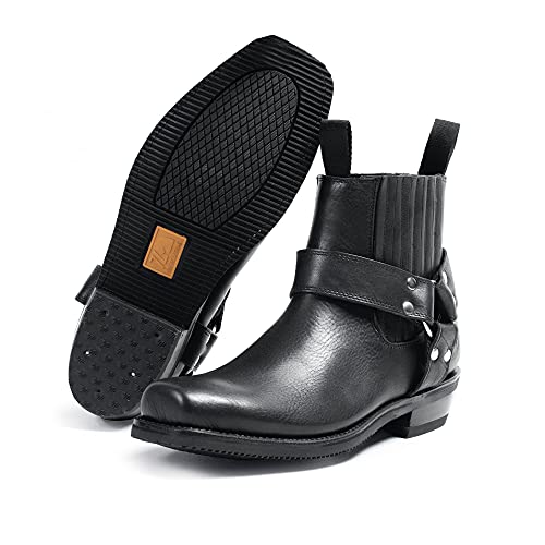 7L SIETE LEGUAS - Bota masculina de couro estilo 3600, Montana Preta, 42