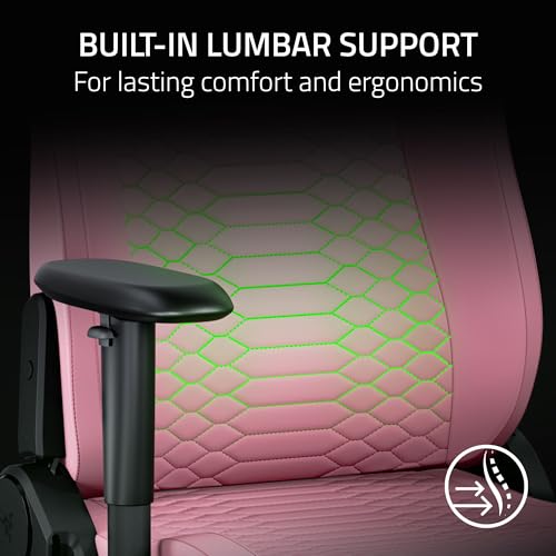 Razer Iskur V2 X NewGen Ergonomic Gaming Chair — Built-in Lumbar Support, Cooltouch Gen-2 EPU Leather, Ultra-Wide Seat Base, Adjustable 152 Degree Recline, Foam Cushions — Quartz - Image 3