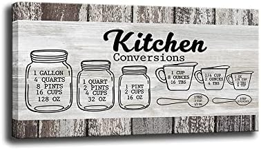Shang Pin Kitchen Wall Art Home Decor Sign,Canvas Print Modern Dining Room Wall Art,Rustic Farmhouse Living Room Wall Decor Hanging Artwork (8 X 16 inch, Black - Kitchen - Z)