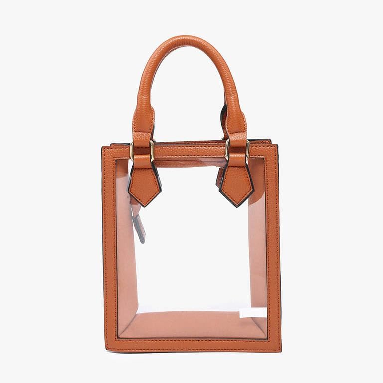 Vegan Clear Rect Crossbody by Elise3