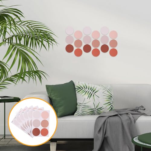 6 hojas de vinilos decorativos adhesivos removibles de puntos cafés miniatura 7