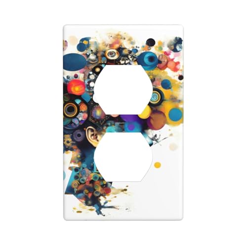 Yyoretp CMB001 Bunte Kunst Schalterblende Steckdose
