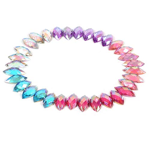 500pcs Crystal Rhinestone Horse Eye Shape AB Gems Acrylic Rhinestone 7 * 15mm for Wedding DIY Party Decor (06bleu) - Image 6