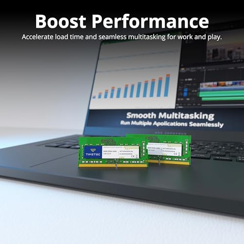 Image of Timetec 16GB KIT (2x8GB) DDR4 2400MHz (PC4-2400T) PC4-19200 SODIMM Laptop RAM - 260-Pin 1.2V CL17 Non-ECC Unbuffered Memory Module for Laptop, Notebook, Mini PC, All-in-One