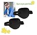 RIKEYO 2 Pcs Eye Patches for Adults and Kids,3D Adjustable Eyepatch for Right or Left Eye,One Eye Cover for Lazy Eye,Pirate Costume(Black)