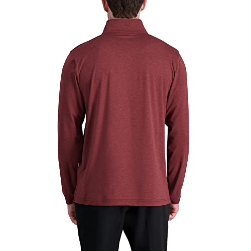 Haggar Men's The Active Series Quarter Zip Heather Jersey3