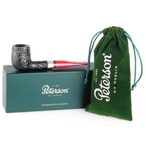 Peterson Pipes Dracula Series Irish Briar Pipe, Red & Black
