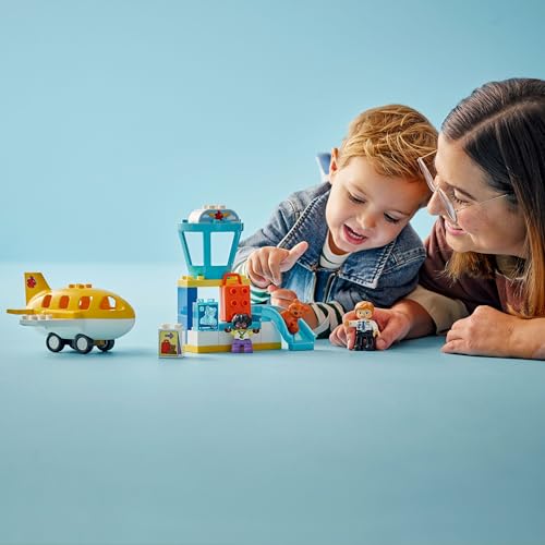 DUPLO La Prima Volta in Aeroporto - Gioco Educativo per la Motricità Fine con Aereo Giocattolo, 2 Figure e un Orsacchiotto - Regalo di Compleanno per Bambini e Bambine da 2 Anni in su - 10443 - Lego - Immagine 8