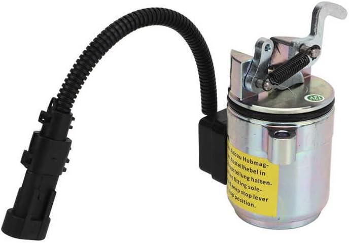 Fuel Shutoff Solenoid Valve 0428‑7583 Replacement for Deutz Engine F3L1011 F4L1011 F3L2011 F4L2011 F2L2011 BF3L2011| | -