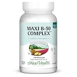 Maxi Health Vitamin B Complex – High Potency B Complex Vitamins B-50 with B1, B2, B3, B6, B12, Biotin & Folate – Support Cellular Energy & Mental Clarity – Kosher – 100 Capsules
