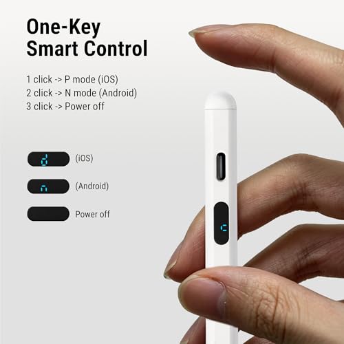Stylet pour écran tactile avec affichage LED et charge rapide pour iPad et Android - 2