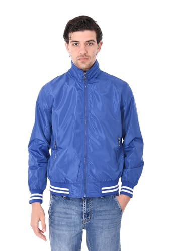 Photo de Veste Homme Lumière à Capuche Anorak Imperméable Bleu Gris Noir Bleu - Bleu, M