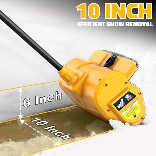 10-Inch Cordless Snow Shovel for Dewalt 20V Battery (No Battery), Portable Electric Snow Blower with 10\" Width, 6\" Depth, 20FT Throw Distance, -45° to 45° Throwing Angle Snow Shovel for Patio Driveway - Thumbnail 4