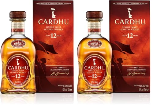 Cardhu 12 Ans, Whisky Écossais Single Malt, 70 cl (Lot de 2)