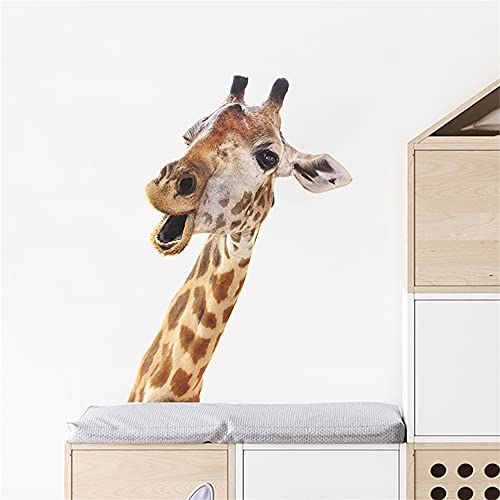 Rofarso Lifelike Cute Lovely Giraffe Animal Wall Stickers Removable Wall Decals Peel And Stick Wall Art Decorations Home Decor For Kid Nursery Baby Bedroom Living Room Playing Room Murals #TOP1