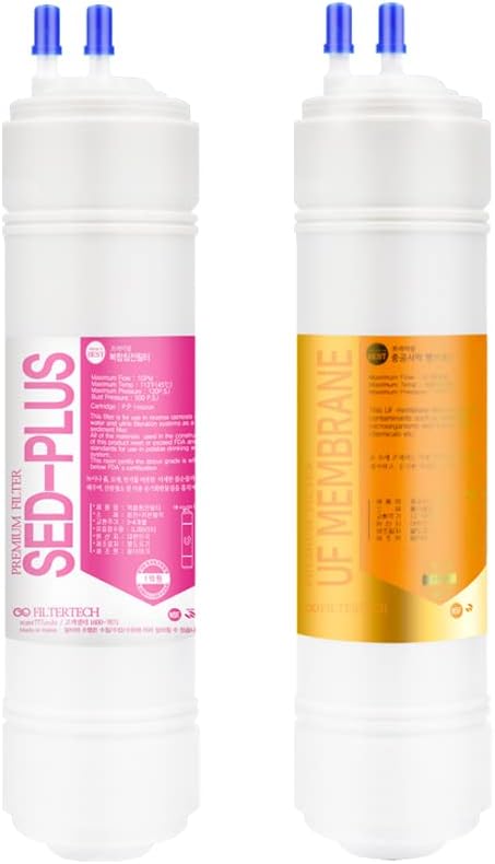 2EA - Juego de filtros de agua de repuesto compatibles para Coway CHP-242N