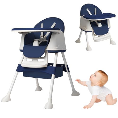 UISEBRT 3-in-1 Kinderhochstuhl, Klappbarer Baby Essstuhl mit...