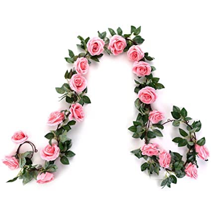 Sellplus Artificial Flower Vine Hanging Silk Rose Garland for Wedding Venue Backdrops Flower Walls Photo Background Bridal Showers, Baby Showers, and Event Decor (Baby Pink, 1) (B0BVZ3L54Y) Amazon Price History, Amazon Price Tracker