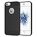 JETech Case for iPhone SE 5s 5 Protective Cover with Logo Cut-Out (Black)