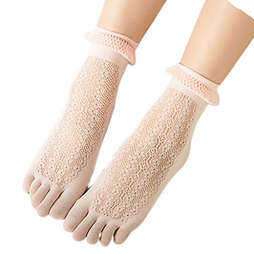 lijun Five Finger Socks Ladies Summer Bubble Lace Sciolto Bocca Calze Hollowed Network Fashion Pile Sock