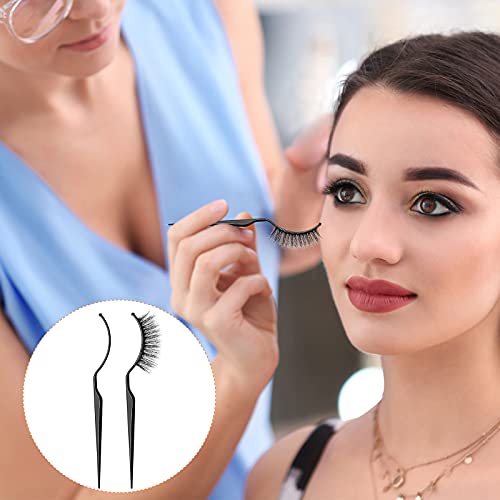 30 Pieces False Eyelashes Display Stick False Eyelashes Applicator Tool False Eyelash Holder Eyelash Extension Supplies For Planting Grafted Eyelash (Black, Transparent) #TOP4