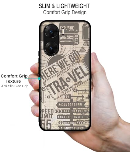 Image of Travel Design Premium 2D Printed Metal Back Case Cover for Vivo V29E 5G