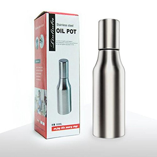 Chunyang Roestvrijstalen azijnpot olie fles lekbestendig roestvrij staal keuken koken opslag van vloeistoffen fles - 500ml - Image 3