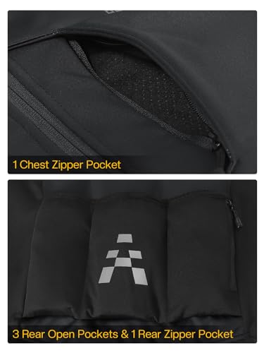 ARSUXEO Jaqueta de ciclismo de inverno masculina softshell de lã para mountain bike, jaqueta térmica