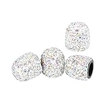 Matériau de haute qualité: les bouchons de valve de pneu sont en plastique ABS de haute qualité, enduits d'argile polymère et incrustés de strass, la fonction anti-rouille peut efficacement empêcher la valve d'être recouverte de poussière, de neige, d'eau de pluie, ce qui prolonge la durée de vie du pneu .