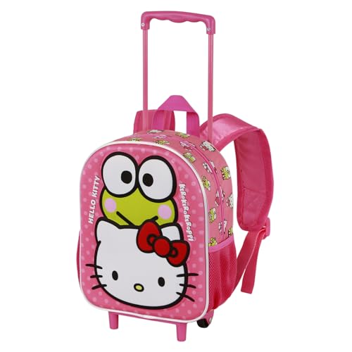 Karactermania Sanrio Hello Kitty Funny-Sac à dos 3D à Roulettes Petit, Rose, 26 x 34 cm,...