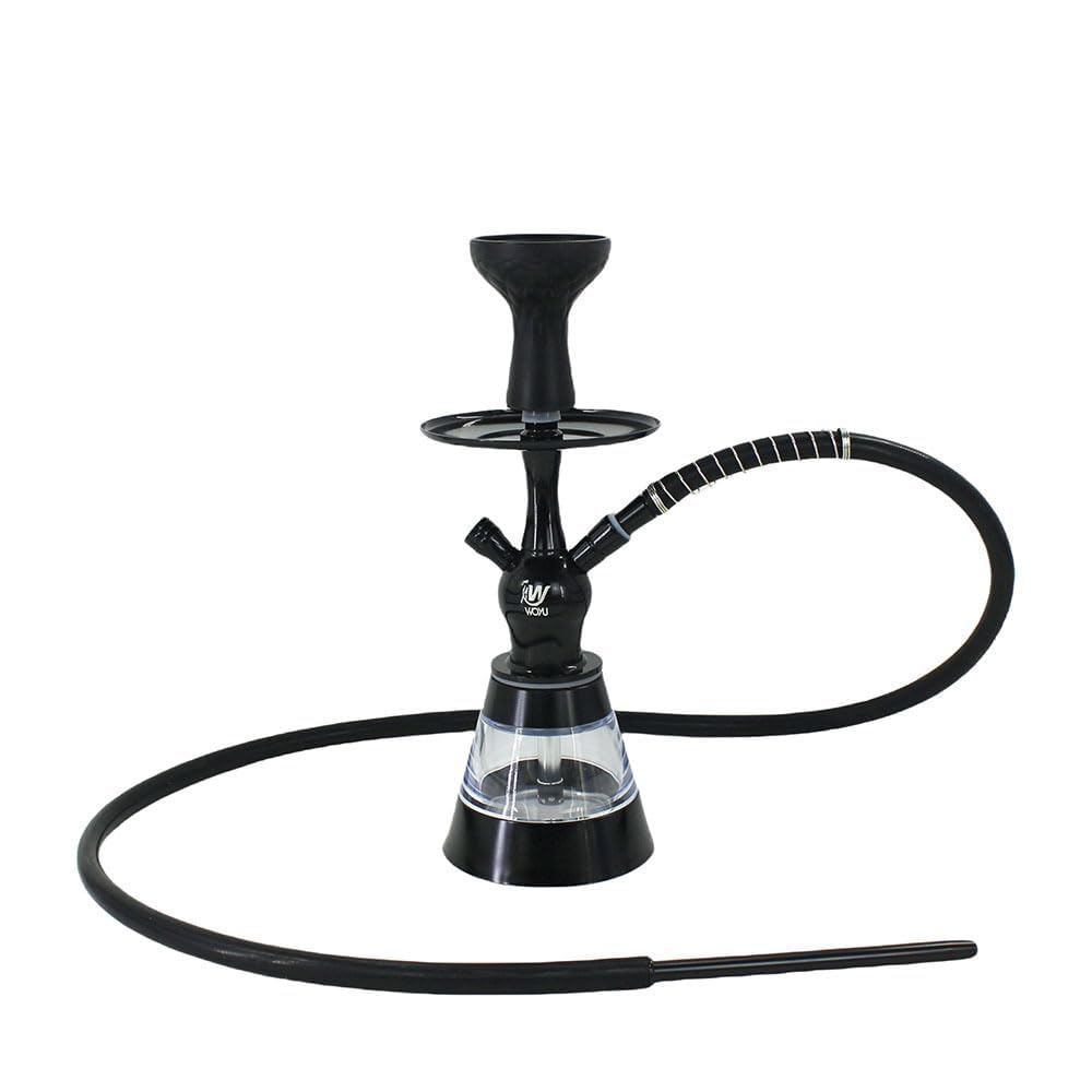 Aluminium Hookah 14 inch Black Acrylic hookah accessories Fine Bar Hookah