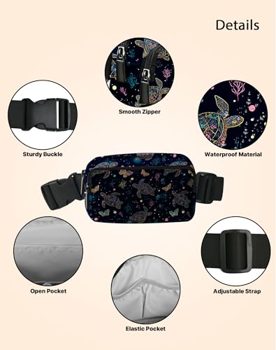 Image of Sea Turtles Fanny Pack Lightweight Belt Bag Fashion Waist Pouch | Waterproof, crossbody bags for women, sports, running, traveling, hiking