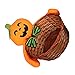 Alipis Kosz Halloween Dyniowa Tkany Koszyk Cukierkowy Uchwyt Dekoracyjny Rattan Basktop Organizer Basket Halloween Party Decorations ( Dynia )