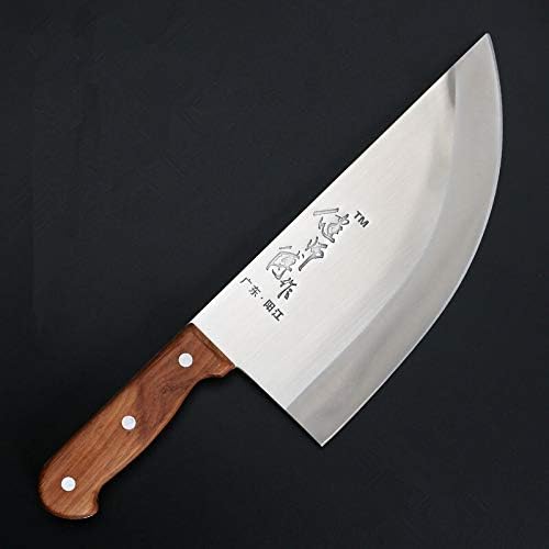 MAYiT Meat Cleaver Knife, 4Cr13 stainless steel butcher knife large size pork knife split hand-forged pig and sheep slicing knife meat cleaver