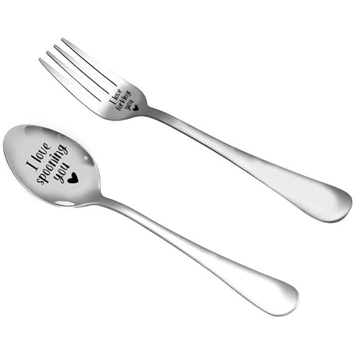 Couple I Love Forking You Fork I Love Spooning You Engraved Spoon, Funny Engraved Fork And Spoon, Stainless Steel Table Forks, Gifts For Boyfriend, Girlfriend, Husband, Wife, Wedding, Anniversary #TOP1