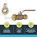 SharkBite 1 x 3/4 in PTC Reducing Ball Valve, Push-to-Connect Brass Water Shut-Off Plumbing Fitting, 22993LF