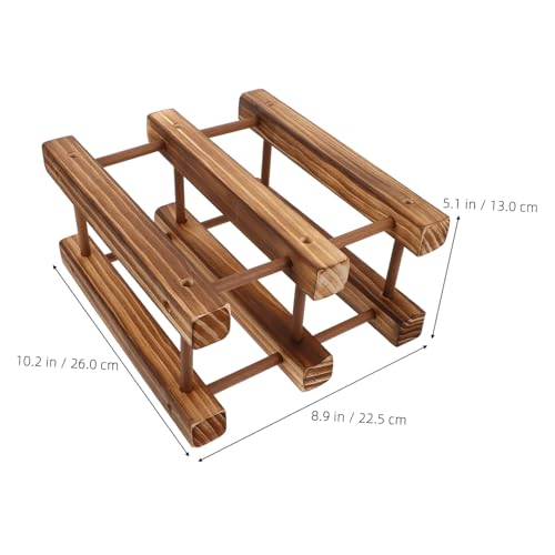 Soporte de vino de madera maciza para exhibición miniatura 2