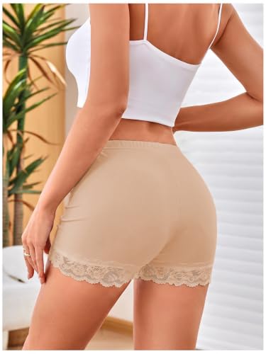 Image of MakeMeChic Women's Summer Lace Trim Shorts Biker Under Dresses