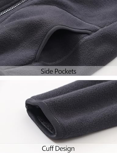 SEAUR Boys Girl's Soft Full Zip Polar Fleece Sherpa Jacket Fall Winter Warm Outerwear with Pocket4