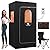 COSVALVE Portable Infrared Sauna for Home, Dry Sauna with 4 Heating Panels and Heated Foot Pad, 1 Person Infrared Sauna Tent Full Size, Remote Control, Indoor Home Spa, 35.4" x 35.4" x 71", Black