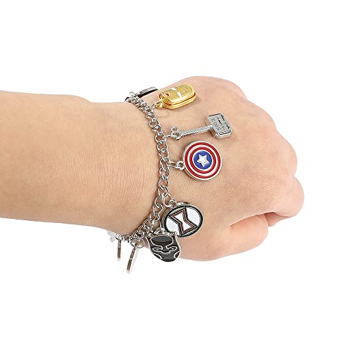 Creative Movie Charm Bracelets For Women Girls, Silver Color 7.48+1.97 Inch Chunky Chain Diy Cartoon Bracelets Jewelry Accessories Gifts #TOP3